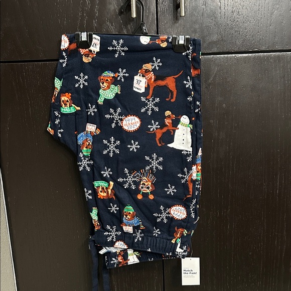 Old Navy Other - NWT Old Navy Festive Navy Blue Pajama Pants with Holiday Print- Size L